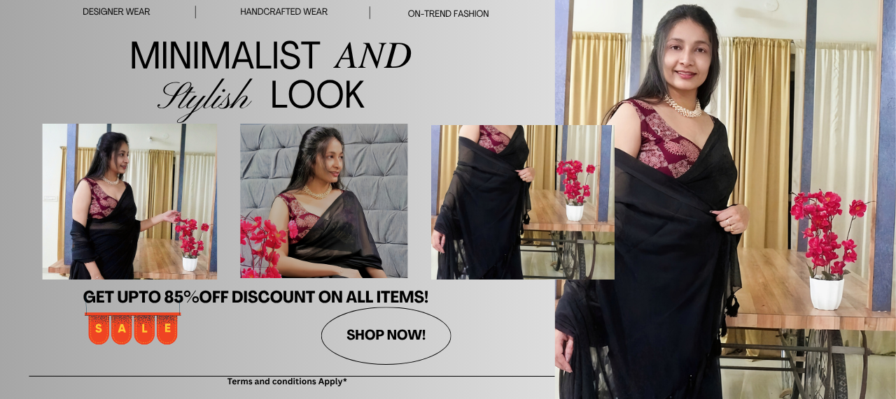 Grey Black Simple Bold Fashion Product Promotion Landscape Banner (1280 x 571 px)